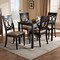 Baxton Studio Lucie Sand Upholstered Espresso Finished 5-Piece Wood Dining Set 157-9731-8026 - alternate 3